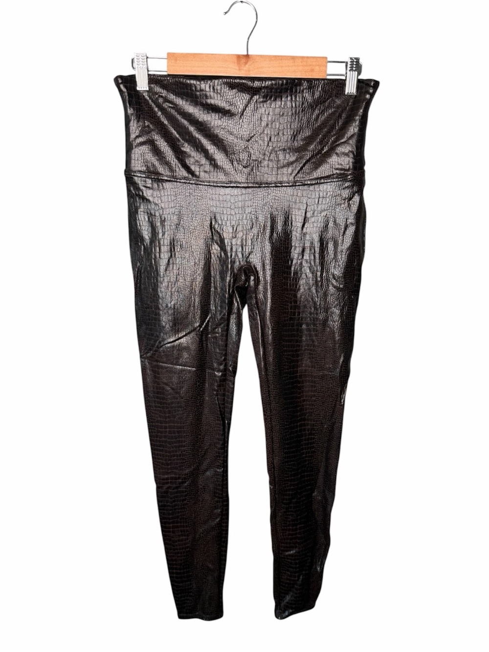 SPANX® Faux Leather Croc Shine Leggings - Picture 3 of 12